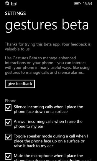 gestures beta app