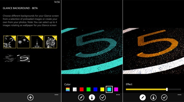 the new app glance background for lumia devices