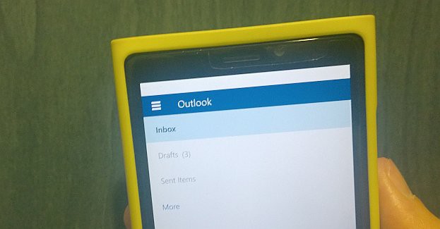 hamburger menu outlook mail for windows 10 mobile