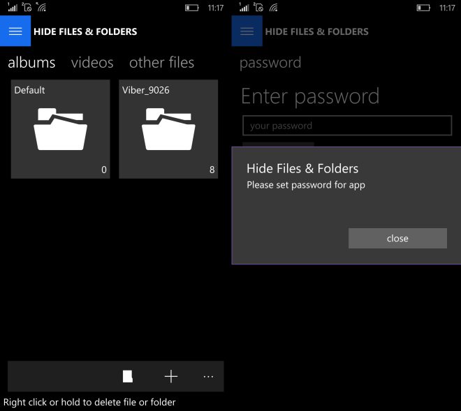 hide files and folders