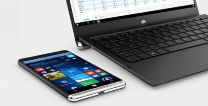 HP Elite x3 phone and laptop dock
