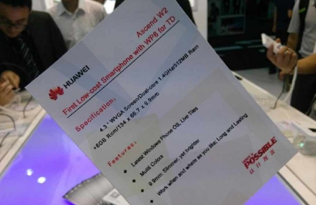 huawei ascend w2 specs huawei ascend w2 specs