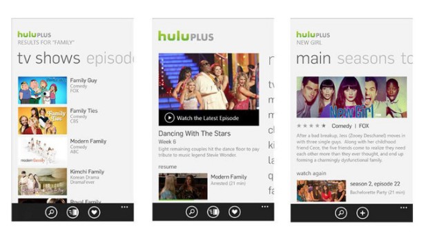Hulu Plus for Windows Phone with support for Kids corner