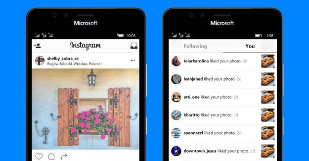 Instagram Windows 10 Mobile