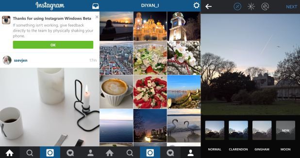 Instagram Windows 10 Mobile