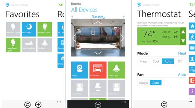 INSTEON home screens 