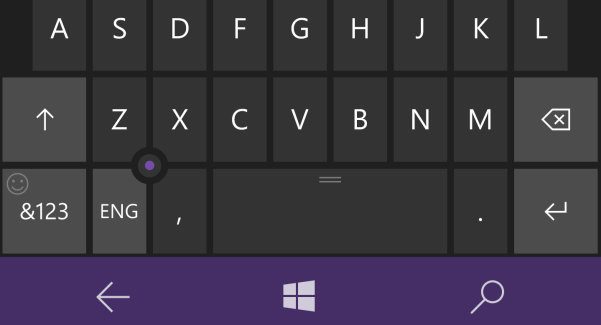 Windows 10 Mobile Key language keyboard