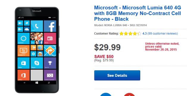 att lumia 640 black friday 2015