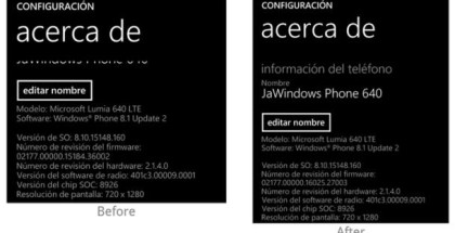 Lumia 640 and 640 XL firmware update