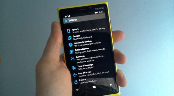 Windows 10 preview on Phones Lumia 920 Nokia