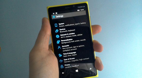 Windows 10 preview on Phones Lumia 920 Nokia