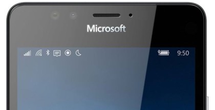 Lumia 950 front logo microsoft