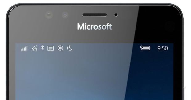 Lumia 950 front logo microsoft