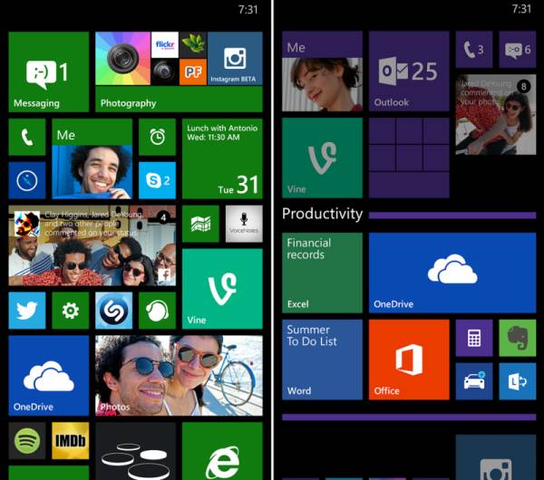 Live Folders for Windows Phone 8.1 Update 1