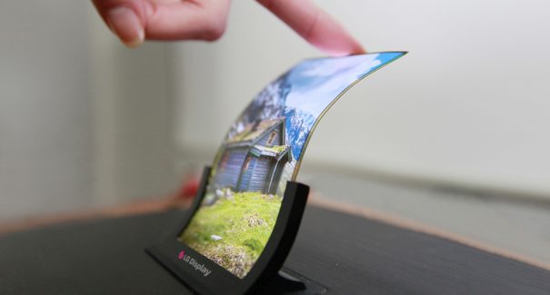 LG OLED foldable screen display