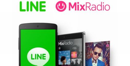LINE and MIxRadio apps
