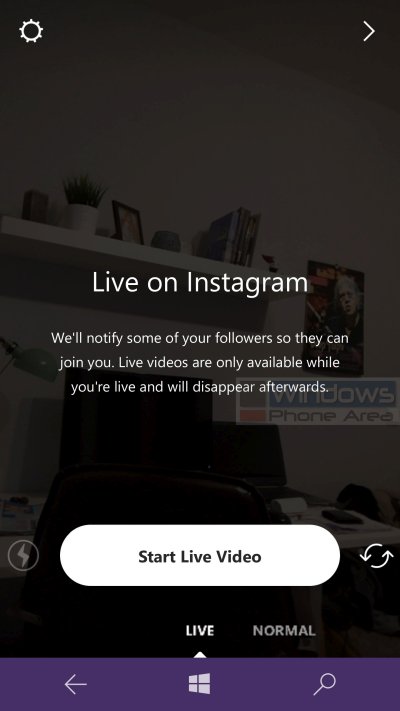 Instagram app Live videos
