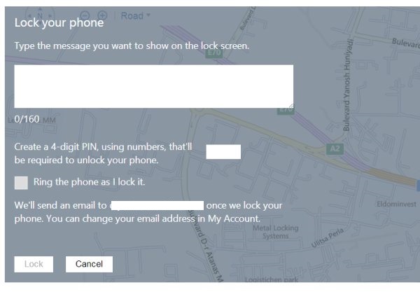 how to lock a windows phone