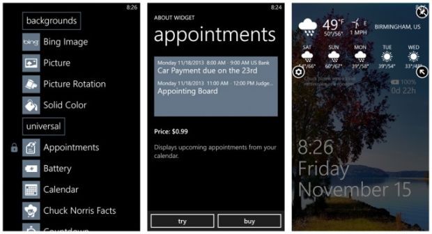 Lockmix for Windows Phone screens