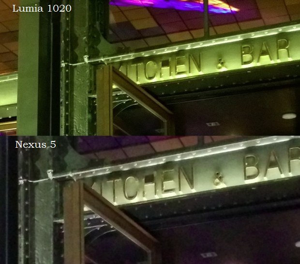 Google Nexus 5 vs Nokia Lumia 1020 - night test