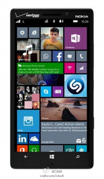 A leaked render of the Lumia 929 or Lumia 1320 outside the US