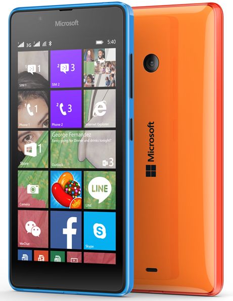 cyan and orange lumia 540 