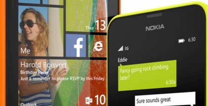 The Lumia 635 front windows chats