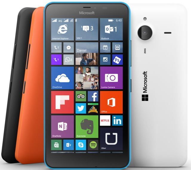 Microsoft Lumia 640 XL front and back