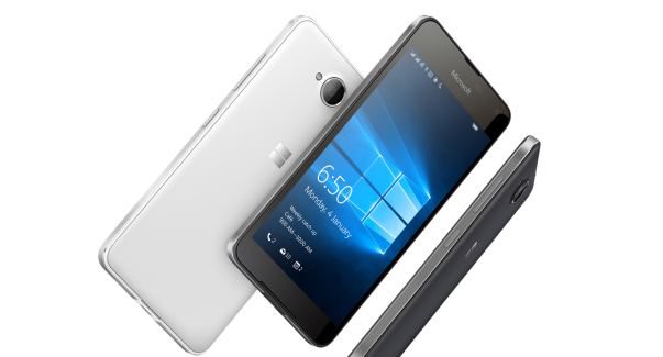 Lumia 650 white black