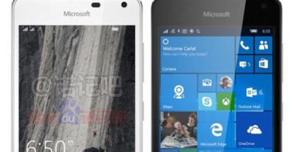 Lumia 650 in white and black
