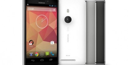 Nokia Lumia 925 with Android mock-up