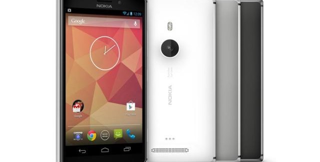Nokia Lumia 925 with Android mock-up