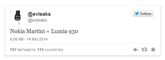 Nokia Lumia 930 evleaks Martini