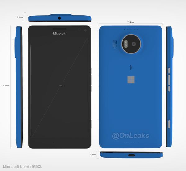 Lumia 950 XL size