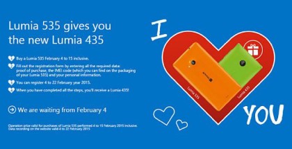 Lumia 435 535 promotion Italy Love