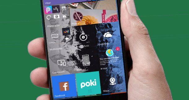 Windows 10 Mobile Start Lumia phone tiles