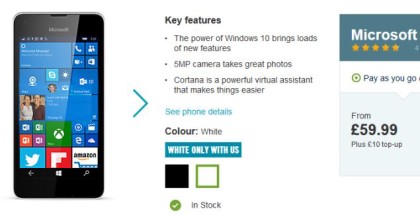 Lumia 550 carphone warehouse