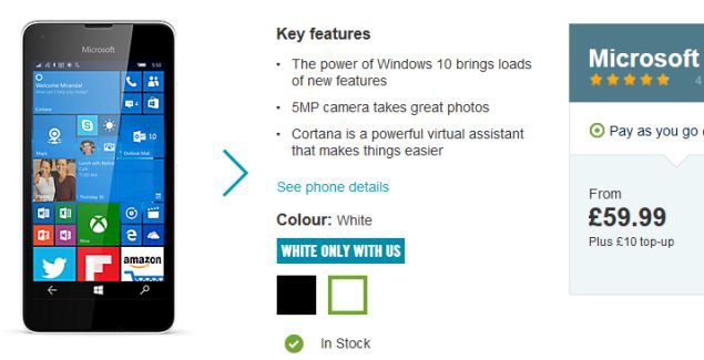 Lumia 550 carphone warehouse