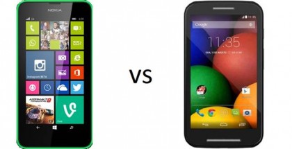 Nokia Lumia 630 vs Motorola Moto E