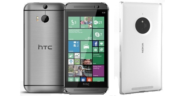 Nokia Lumia 830 vs HTC One M8 for Windows (AT&T network)