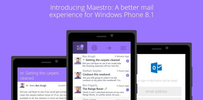 Maestro mail client launches for Windows Phone, free for 24 hours