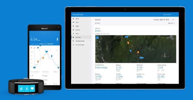 Microsoft Band Hiking Explore