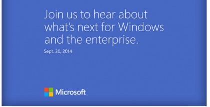 Microsoft press event September 30 Windows 9 threshold