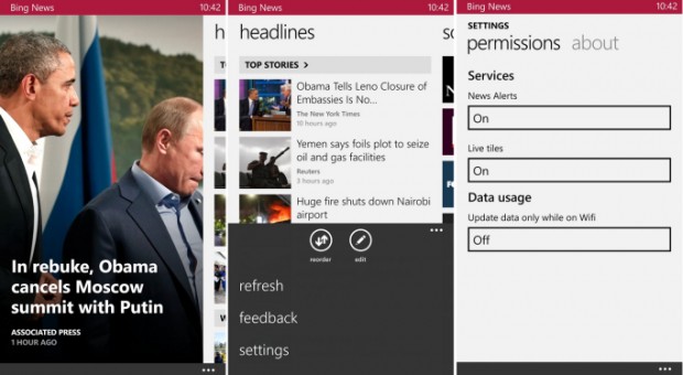 Microsoft released Bing Apps for Windows Phone 8