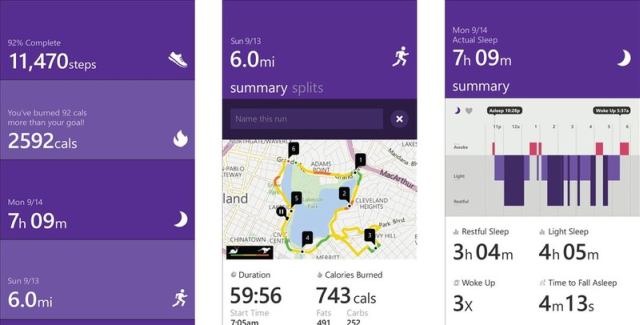 Microsoft Health app for Windows Phone 8.1