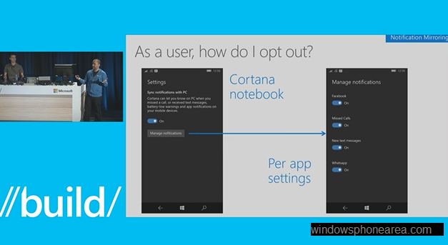 Notification mirroring windows 10