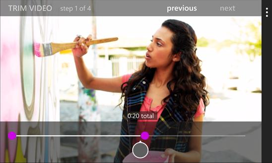 trim videos with Movie Moments
