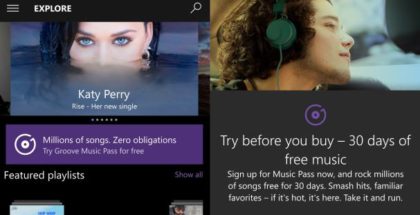 Groove Music 30 days free trial