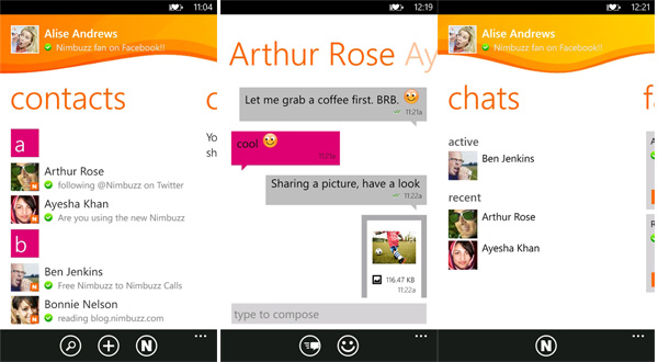 Nimbuzz for Windows Phone gets a new update
