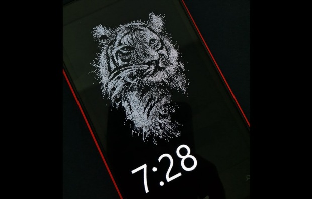 glance screen of a lumia device having the glance background app